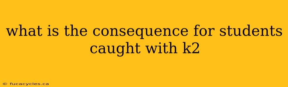 what is the consequence for students caught with k2