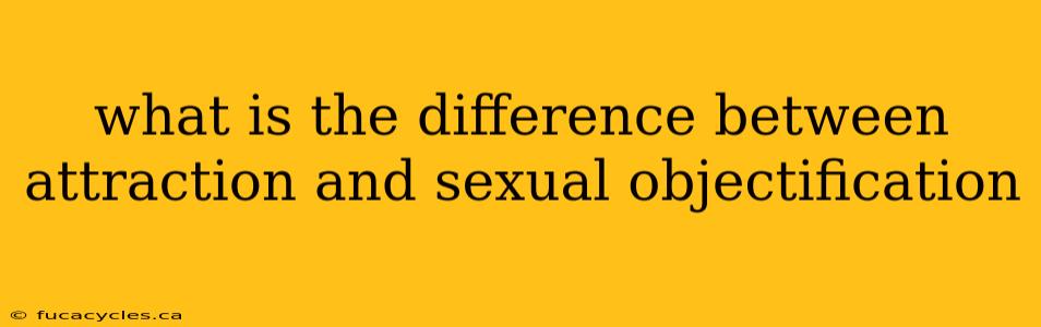 what is the difference between attraction and sexual objectification