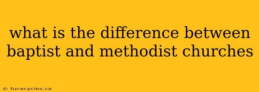 what is the difference between baptist and methodist churches