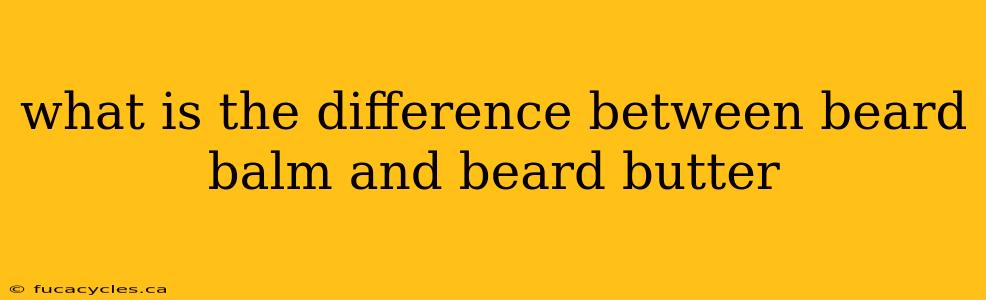 what is the difference between beard balm and beard butter