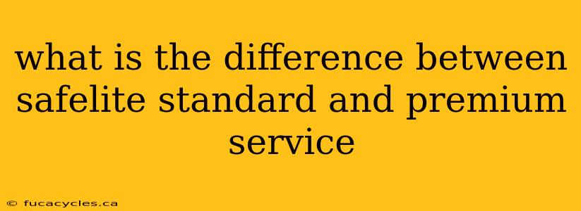 what is the difference between safelite standard and premium service