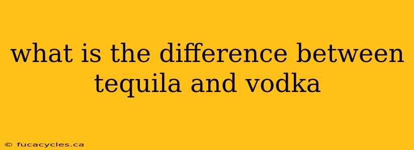 what is the difference between tequila and vodka