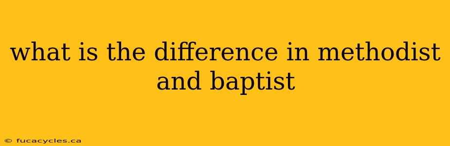 what is the difference in methodist and baptist