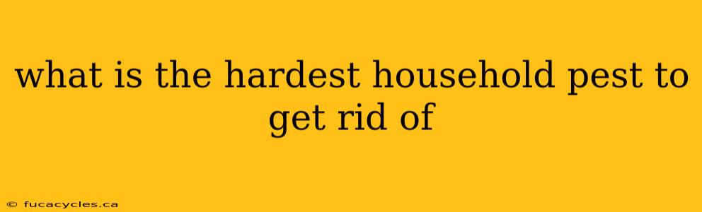 what is the hardest household pest to get rid of