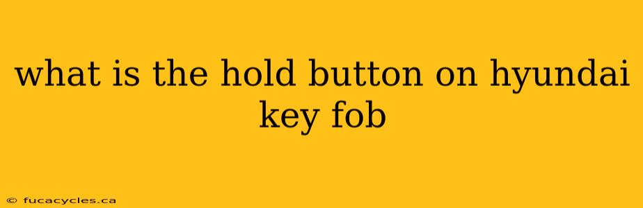 what is the hold button on hyundai key fob