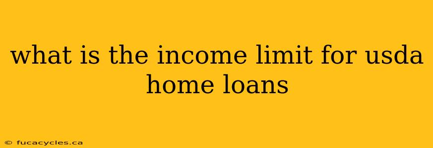 what is the income limit for usda home loans