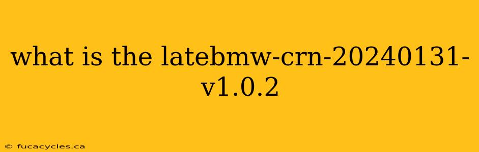 what is the latebmw-crn-20240131-v1.0.2