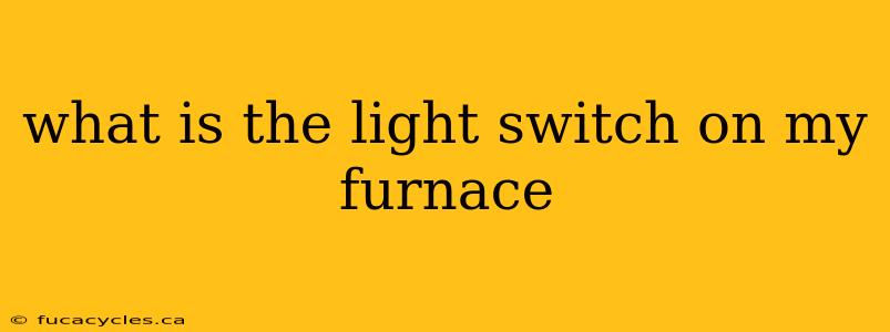 what is the light switch on my furnace