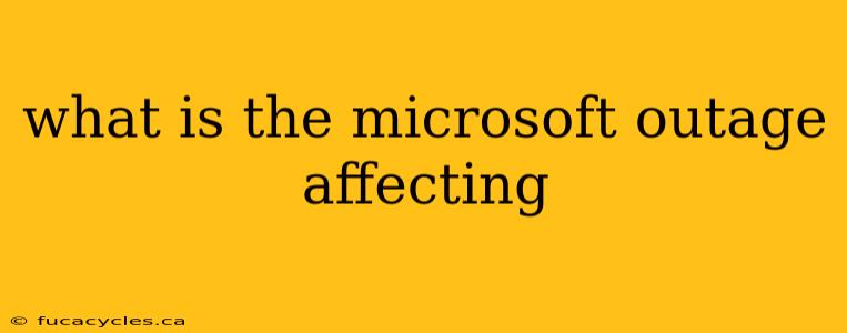 what is the microsoft outage affecting