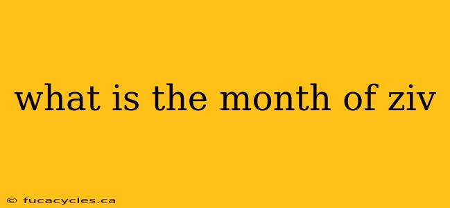 what is the month of ziv