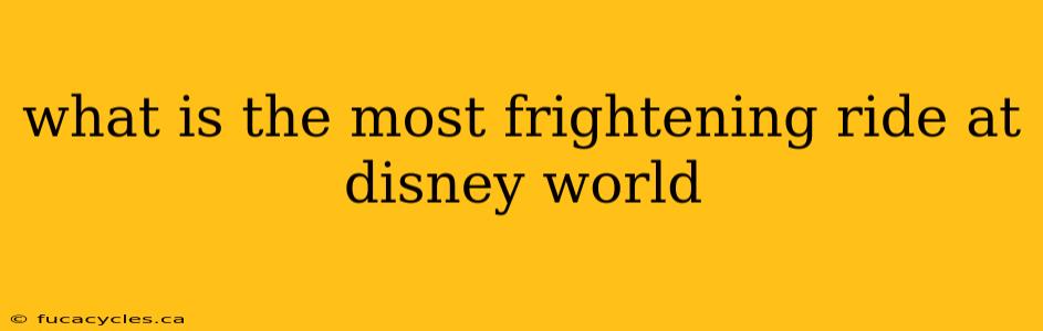 what is the most frightening ride at disney world