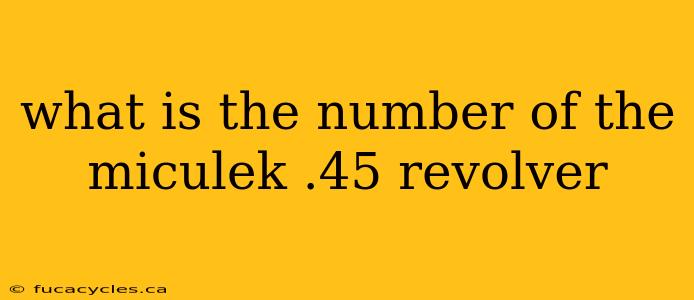 what is the number of the miculek .45 revolver