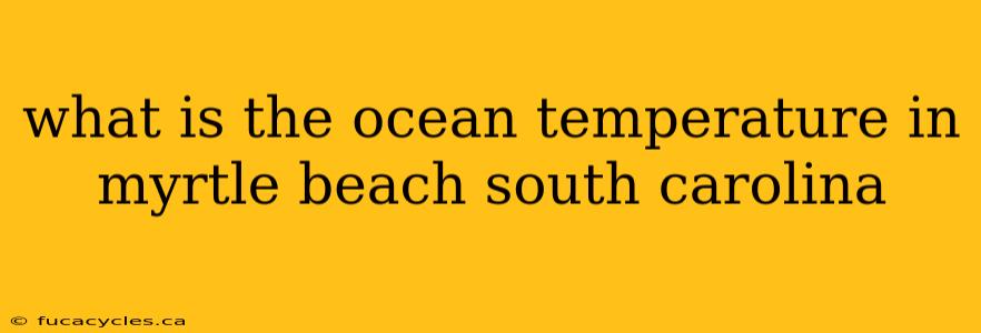 what is the ocean temperature in myrtle beach south carolina