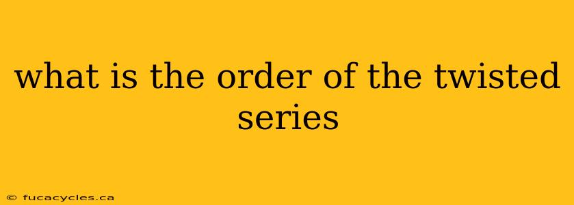 what is the order of the twisted series