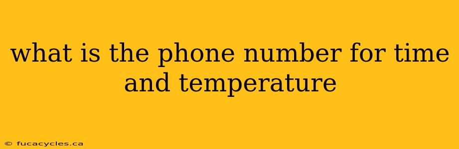 what is the phone number for time and temperature