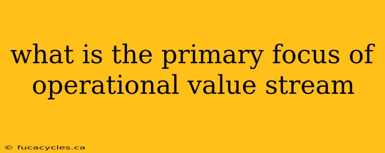 what is the primary focus of operational value stream