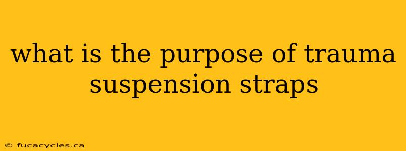 what is the purpose of trauma suspension straps