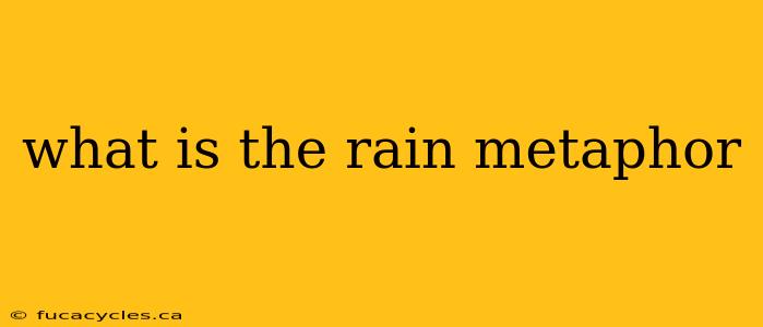 what is the rain metaphor