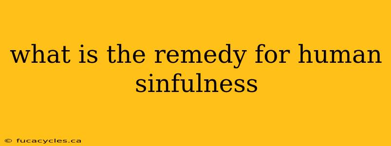 what is the remedy for human sinfulness