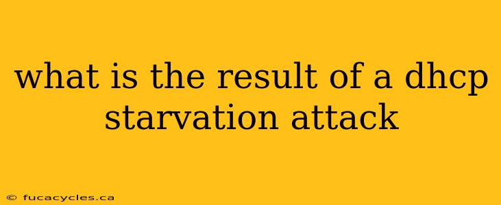 what is the result of a dhcp starvation attack