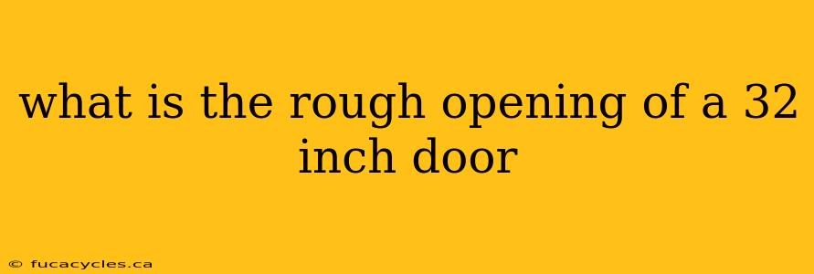 what is the rough opening of a 32 inch door