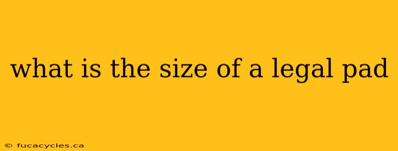 what is the size of a legal pad