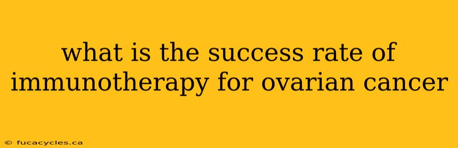 what is the success rate of immunotherapy for ovarian cancer