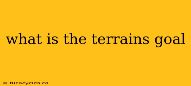 what is the terrains goal