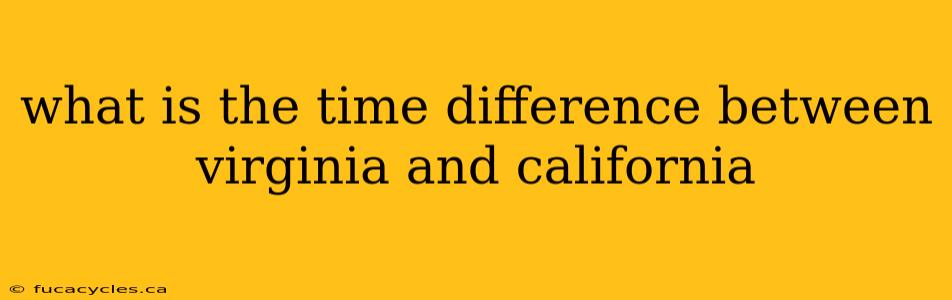 what is the time difference between virginia and california