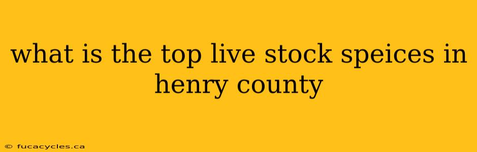 what is the top live stock speices in henry county