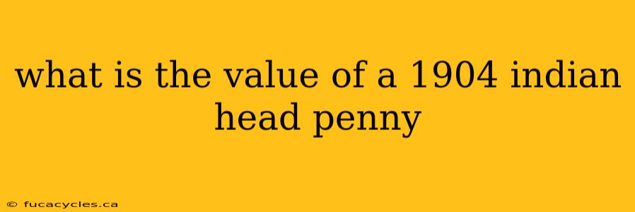 what is the value of a 1904 indian head penny