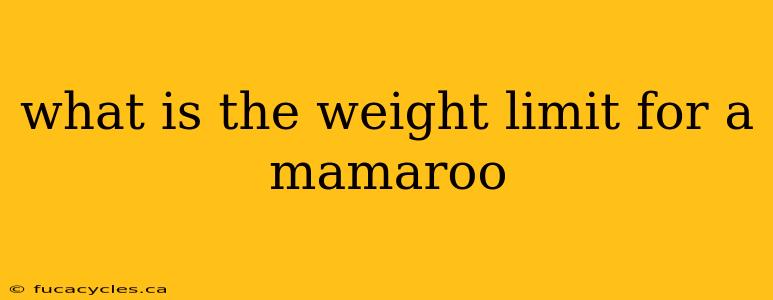 what is the weight limit for a mamaroo