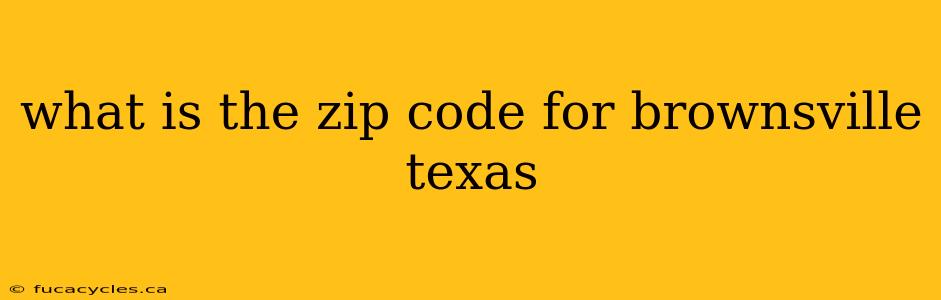 what is the zip code for brownsville texas