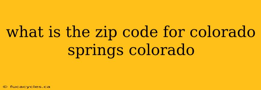 what is the zip code for colorado springs colorado