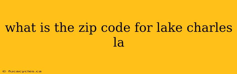 what is the zip code for lake charles la