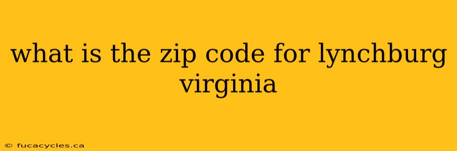 what is the zip code for lynchburg virginia