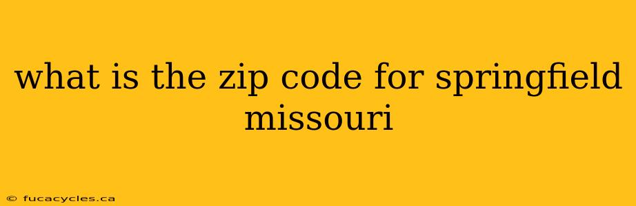 what is the zip code for springfield missouri