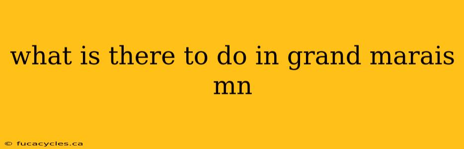 what is there to do in grand marais mn