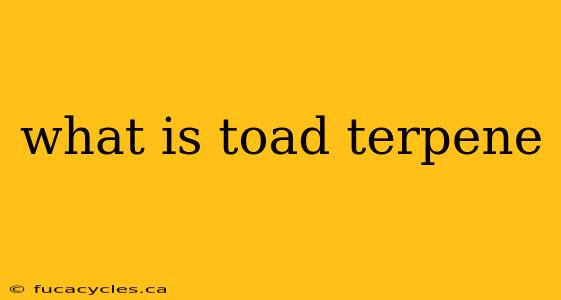 what is toad terpene