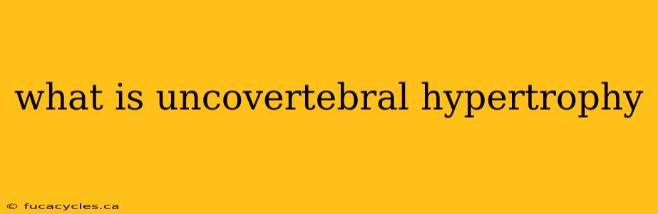 what is uncovertebral hypertrophy