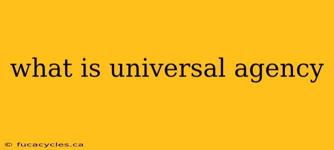 what is universal agency