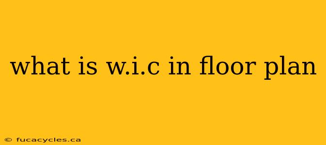 what is w.i.c in floor plan