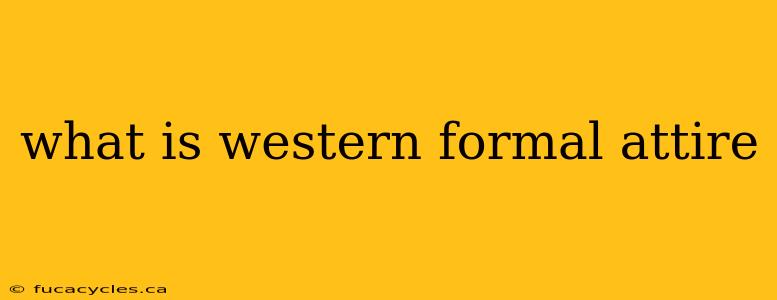 what is western formal attire