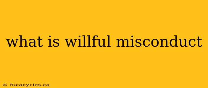 what is willful misconduct