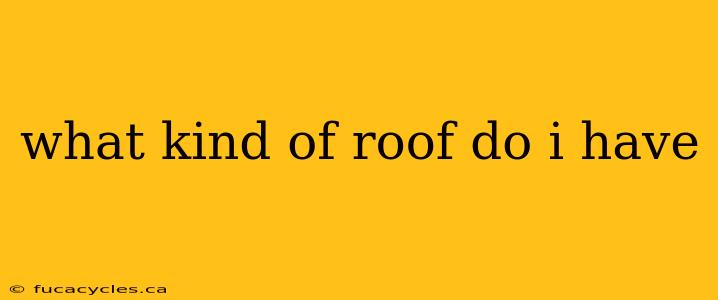 what kind of roof do i have