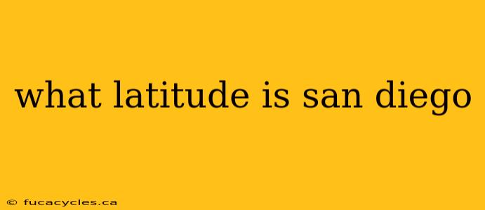 what latitude is san diego