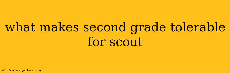 what makes second grade tolerable for scout