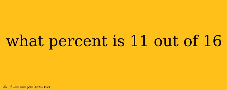 what percent is 11 out of 16