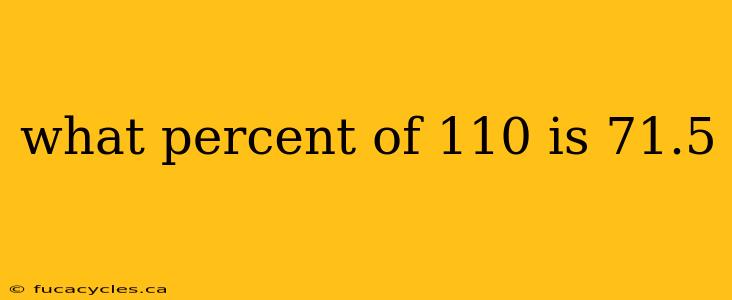 what percent of 110 is 71.5