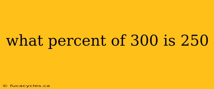 what percent of 300 is 250